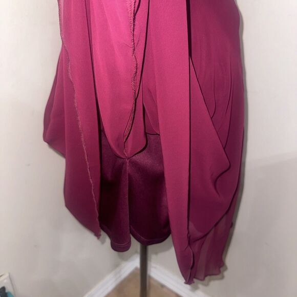 Speechless Prom Hi-Low Open Back A-Line Lace Sparkle Dress Burgundy Sz 9 EUC - Picture 15 of 16